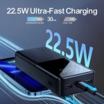 Joyroom JR-QP192 Power Bank 20000mAh 22.5W με 2 Θύρες USB-A και Θύρα USB-C Μαύρο