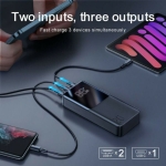 Joyroom JR-QP192 Power Bank 20000mAh 22.5W με 2 Θύρες USB-A και Θύρα USB-C Μαύρο