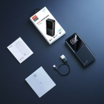 Joyroom JR-QP192 Power Bank 20000mAh 22.5W με 2 Θύρες USB-A και Θύρα USB-C Μαύρο