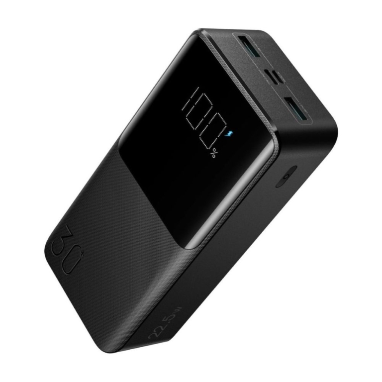 JOYROOM JR-QP193 Power Bank 30.000mAh 22.5W με 2 Θύρες USB-A και Θύρα USB-C Μαύρο