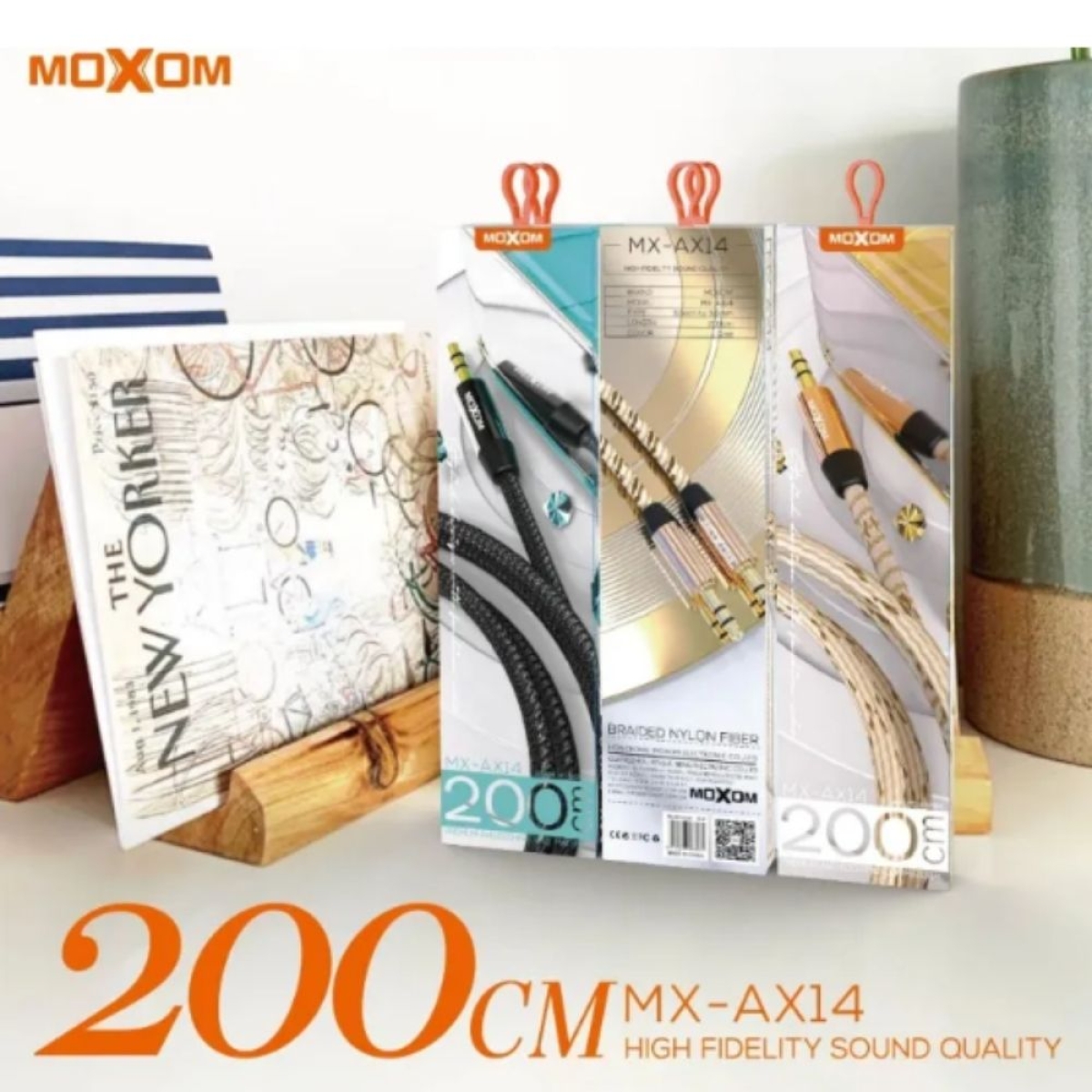 Καλώδιο Ήχου Moxom MX-AX14 3.5mm Jack male