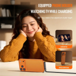 Καλώδιο USB-C σε USB-C 240W 2 σε 1 με Πτυσσόμενη Βάση Στήριξης & Data Transfer Μαύρο – CM-12 - Image 4