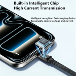 Καλώδιο USB-C σε USB-C 240W 2 σε 1 με Πτυσσόμενη Βάση Στήριξης & Data Transfer Μαύρο – CM-12 - Image 6