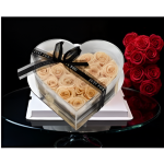 Καρδιά με Τριαντάφυλλα σε Διάφανο Κουτί 27x27x8,5cm 89369