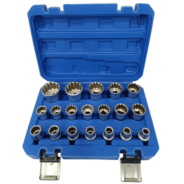 Καρυδάκια 1/2" 8-32mm για Εξάγωνα, Πολύγωνα & Torx Σετ 19 Τεμαχίων