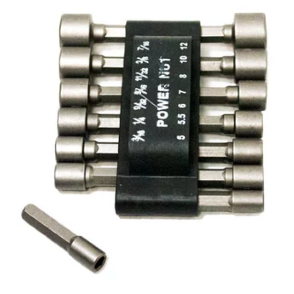 Καρυδάκια για Δραπανοκατσάβιδο 1/4" Hex 5-12mm & SAE Σετ 14 Τεμαχίων