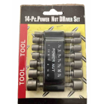 Καρυδάκια για Δραπανοκατσάβιδο 1/4" Hex 5-12mm & SAE Σετ 14 Τεμαχίων - Image 3