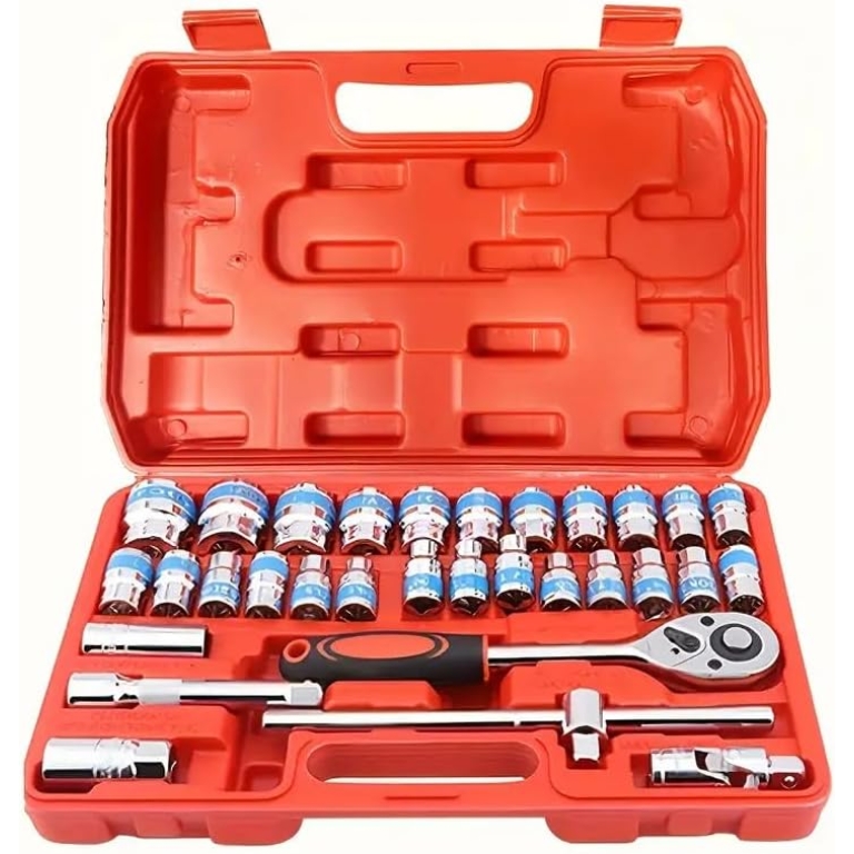 Καστάνια 1/2" με Καρυδάκια 8-32mm Σετ 32 Τεμαχίων