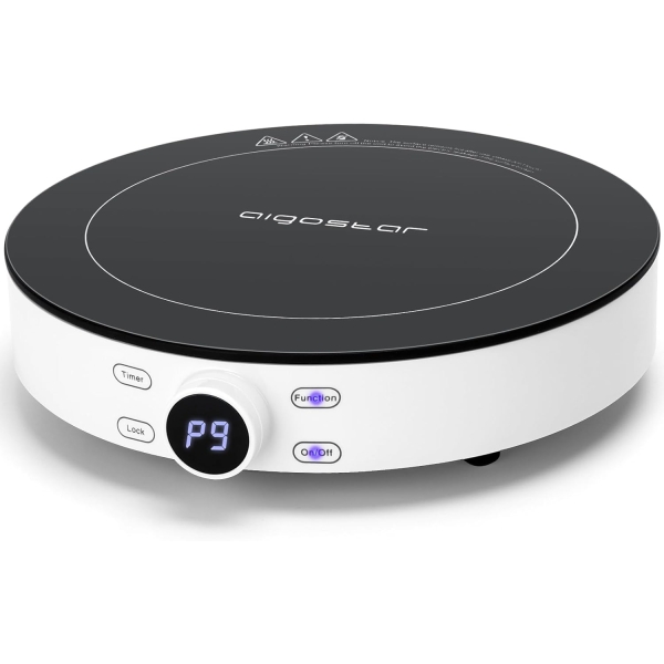 Κυκλική Επαγωγική Εστία 2000W με Touch Control & 9 Επίπεδα Ισχύος Aigostar