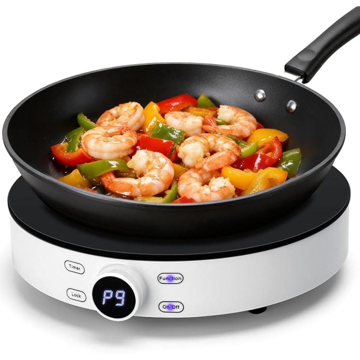 Κυκλική Επαγωγική Εστία 2000W με Touch Control & 9 Επίπεδα Ισχύος Aigostar - Image 3