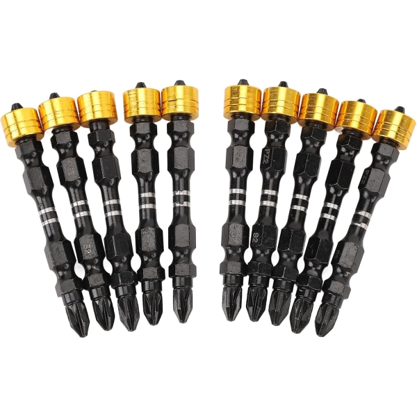 Μαγνητικές Διπλές Μύτες Phillips 1/4" Hex για Δραπανοκατσάβιδο Σετ 10 Τεμαχίων