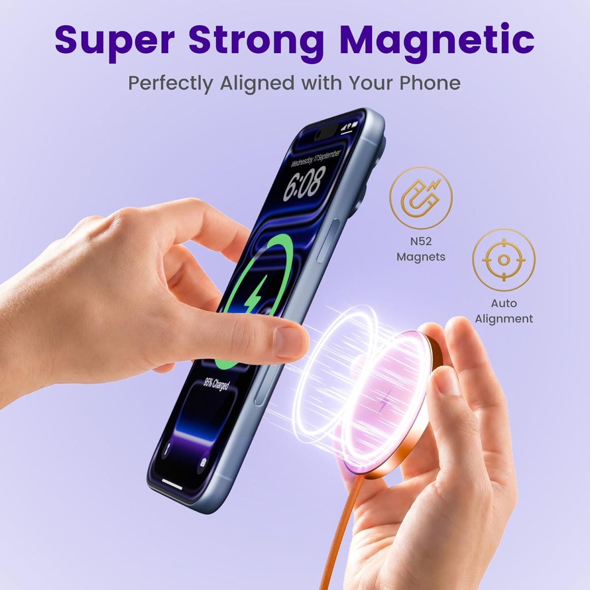 Μαγνητική Ασύρματη Βάση Φόρτισης 30W USB-C Fast Charging Andowl A53 - Image 3