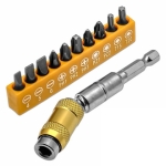 Μαγνητικός Σπαστός Αντάπτορας Μυτών 1/4" Hex 20° με Μύτες Σετ 11 Τεμαχίων