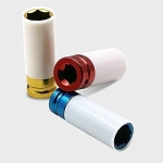 Μακριά Κρουστικά Καρυδάκια Τροχών 1/2″ 17-19-21mm με Προστατευτική Επένδυση Σετ 3 Τεμαχίων - Image 5