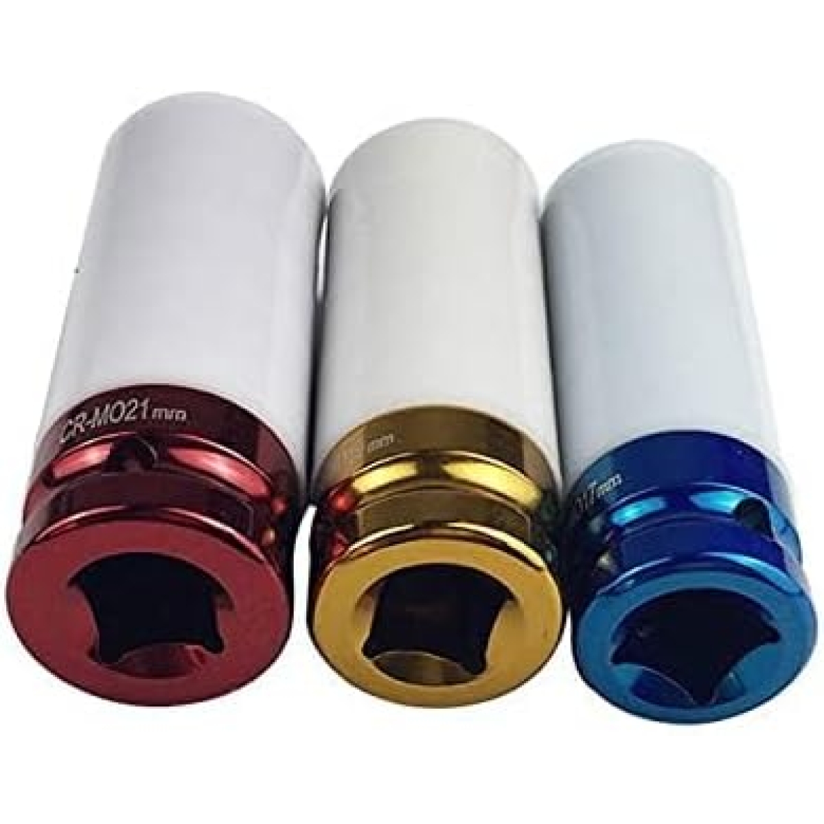 Μακριά Κρουστικά Καρυδάκια Τροχών 1/2″ 17-19-21mm με Προστατευτική Επένδυση Σετ 3 Τεμαχίων - Image 4