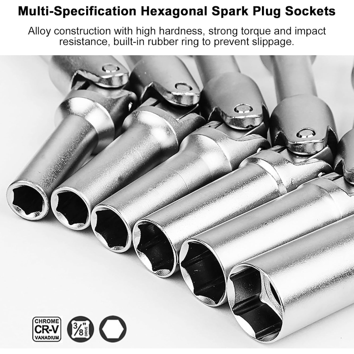 Μακριά Σπαστά Καρυδάκια Προθερμαντήρων Diesel 3/8″ 8-16mm Σετ 6 Τεμαχίων - Image 9