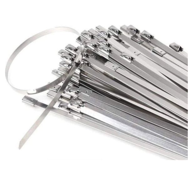 Μεταλλικά Δεματικά Inox 4.6x200mm 50 τμχ Ασημί