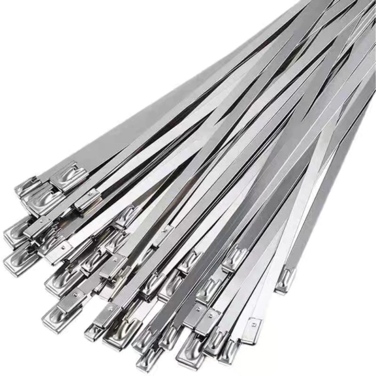 Μεταλλικά Δεματικά Inox 4.6x200mm 50 τμχ Ασημί
