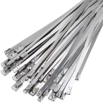 Μεταλλικά Δεματικά Inox 4.6x200mm 50 τμχ Ασημί