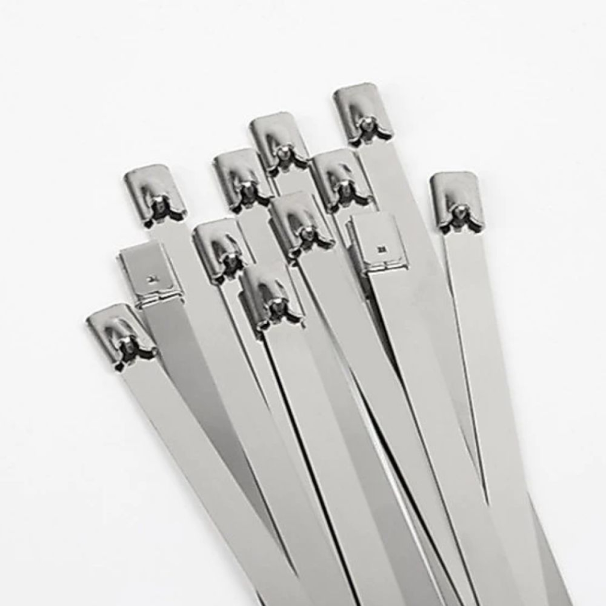 Μεταλλικά Δεματικά Inox 4.6x200mm 50 τμχ Ασημί