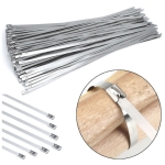 Μεταλλικά Δεματικά Inox 4.6x300mm 50 τμχ Ασημί