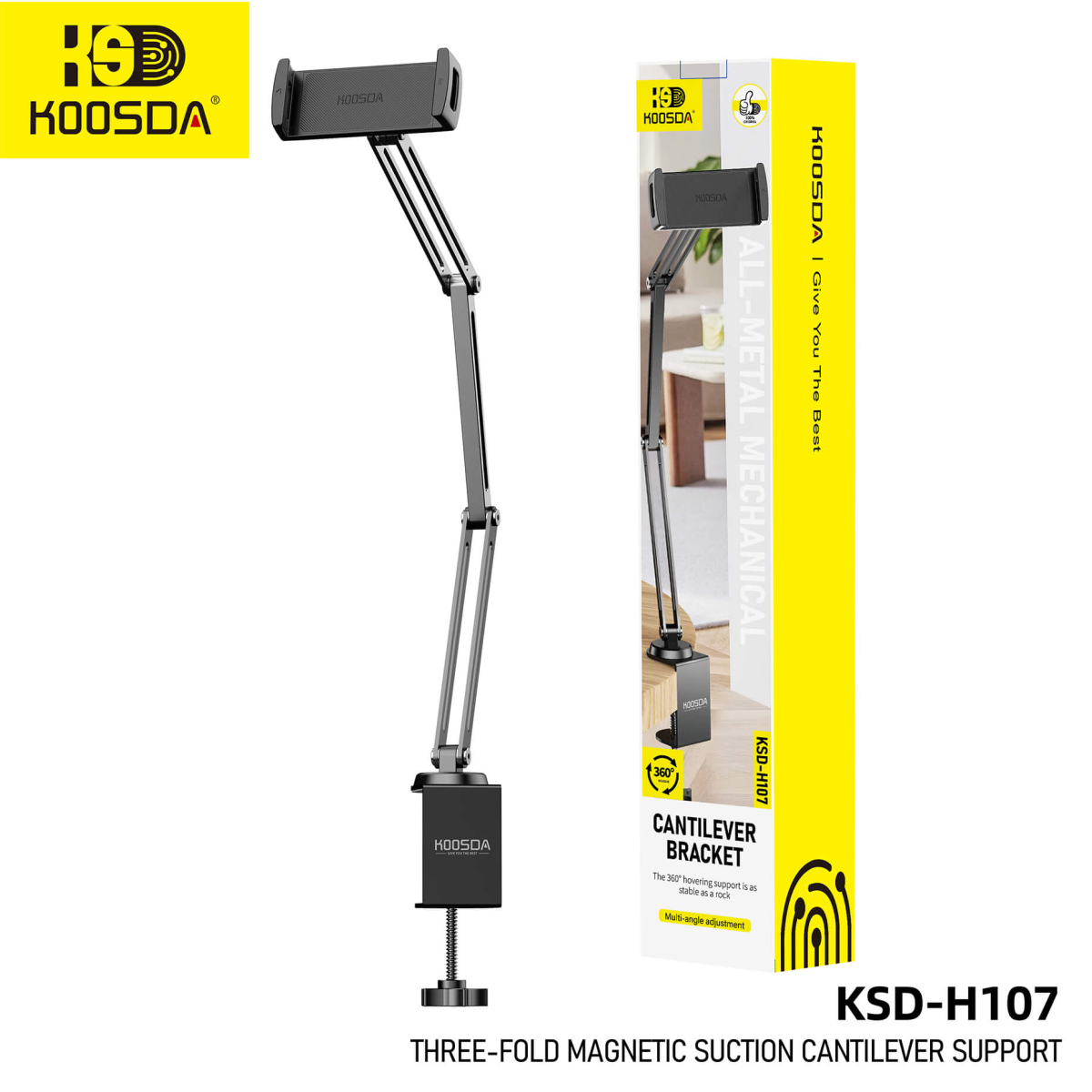 Μεταλλικός Επιτραπέζιος Βραχίονας Κινητού με Σφιγκτήρα Koosda KSD-H107 - Image 2