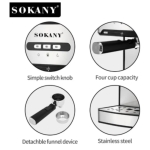 Μηχανή Espresso Sokany SK6863 850W με Ακροφύσιο Ατμού
