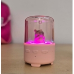 Mini Bluetooth Ηχείο Kawaii με USB & Φωτισμό, Σχέδιο Αρκουδάκι Ροζ T-251