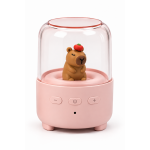 Mini Bluetooth Ηχείο Kawaii με USB & LED Φωτισμό, Σχέδιο Αρκουδάκι με Μήλο T-251