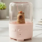 Mini Bluetooth Ηχείο Kawaii με USB & LED Φωτισμό, Σχέδιο Αρκουδάκι με Μήλο T-251 - Image 3