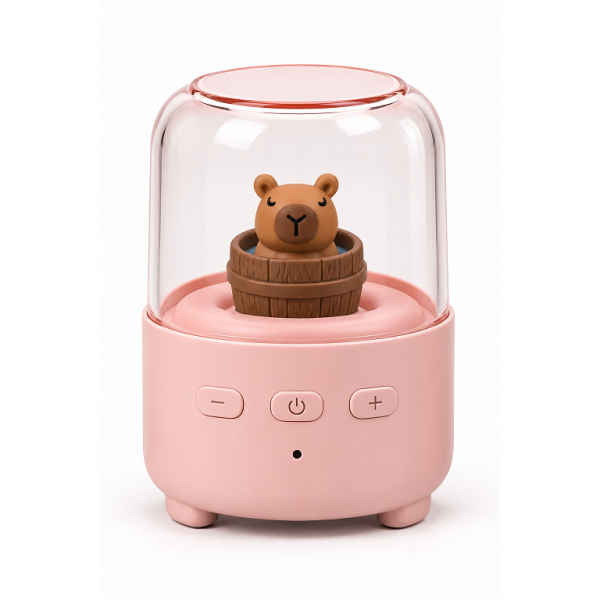 Mini Bluetooth Ηχείο Kawaii με USB, LED Φωτισμό & Σχέδιο Καπιμπάρα T-251