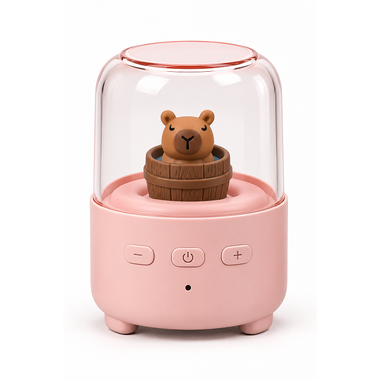 Mini Bluetooth Ηχείο Kawaii με USB, LED Φωτισμό & Σχέδιο Καπιμπάρα T-251
