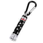 Μίνι Φακός LED 3 σε 1 με Κόκκινο Laser, UV Φως & Κρίκο Καραμπίνερ