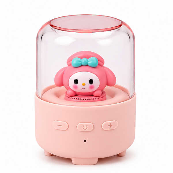 Mini Φορητό Bluetooth Ηχείο με LED Φωτισμό & Kawaii Διακοσμητική Φιγούρα T-251