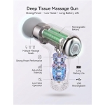Mini Massage Gun Πιστόλι Μασάζ Σώματος με 6 Επίπεδα Έντασης & 9 Κεφαλές – Fascial Gun - Image 10