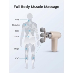 Mini Massage Gun Πιστόλι Μασάζ Σώματος με 6 Επίπεδα Έντασης & 9 Κεφαλές – Fascial Gun - Image 14