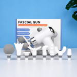 Mini Massage Gun Πιστόλι Μασάζ Σώματος με 6 Επίπεδα Έντασης & 9 Κεφαλές – Fascial Gun