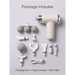 Mini Massage Gun Πιστόλι Μασάζ Σώματος με 6 Επίπεδα Έντασης & 9 Κεφαλές – Fascial Gun - Image 8