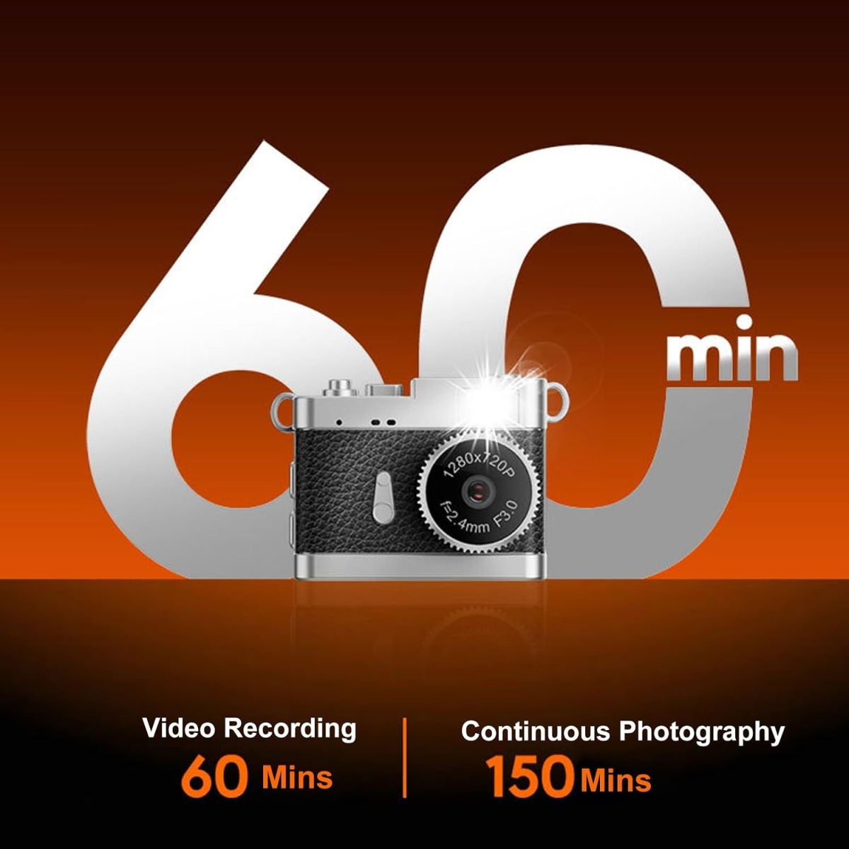 Mini Ψηφιακή Φωτογραφική Μηχανή 1MP με Βίντεο 1080P & Οθόνη 0.96" - Image 5