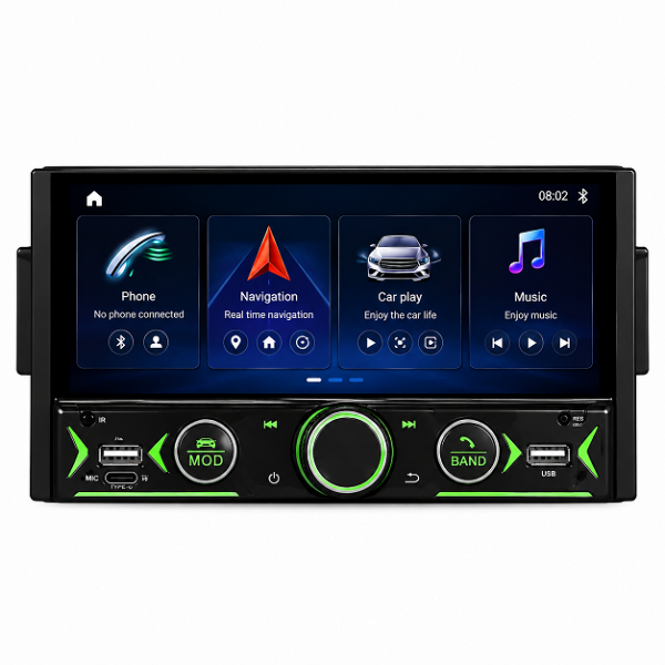 Οθόνη Αυτοκινήτου 6.86" MP5 με Touch Screen, CarPlay, USB & 12V 60W – Pervoi CTC-6862B