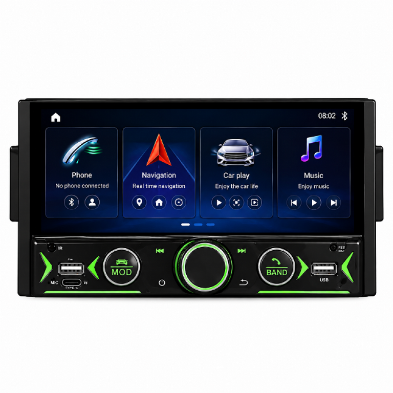 Οθόνη Αυτοκινήτου 6.86" MP5 με Touch Screen, CarPlay, USB & 12V 60W – Pervoi CTC-6862B