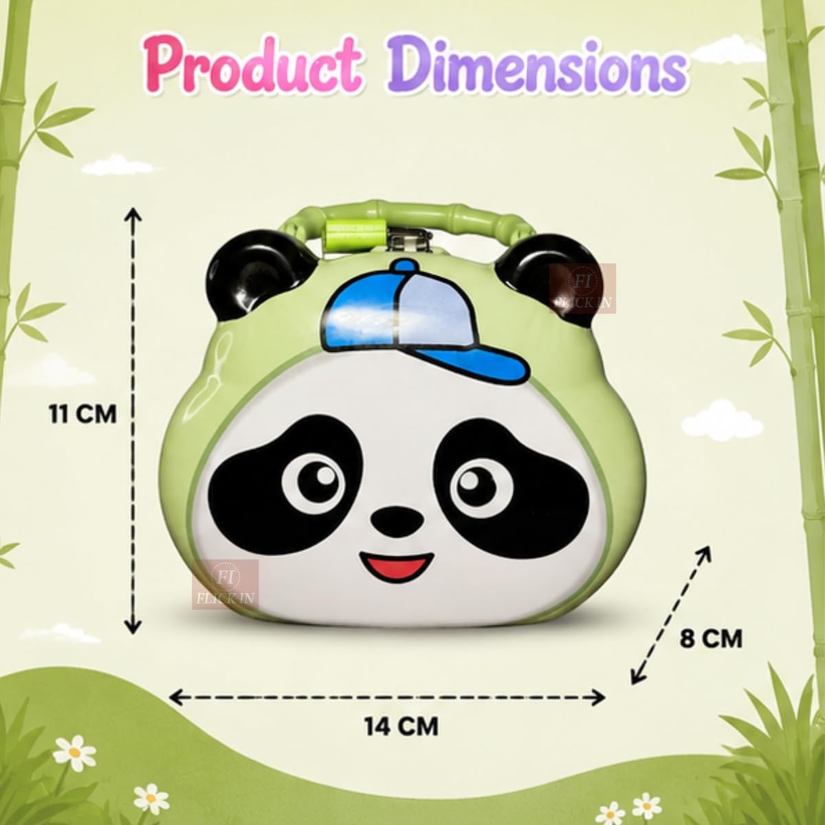 Παιδικός Κουμπαράς Panda με Κλειδαριά & Χερούλι - Image 13