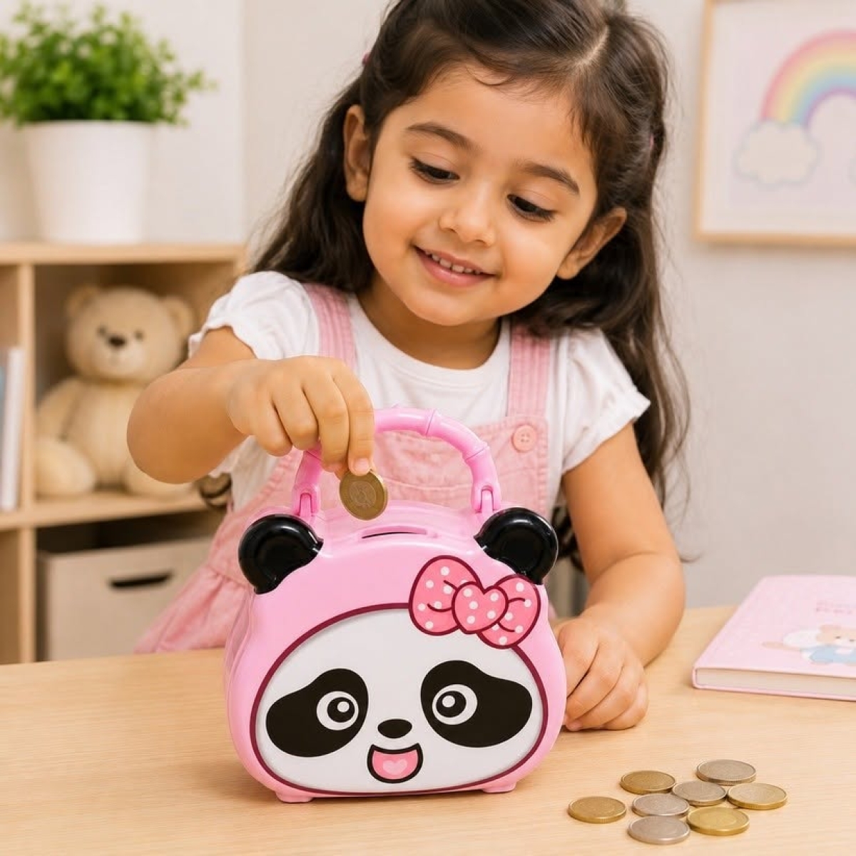Παιδικός Κουμπαράς Panda με Κλειδαριά & Χερούλι - Image 19