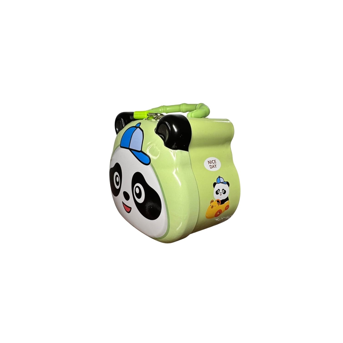 Παιδικός Κουμπαράς Panda με Κλειδαριά & Χερούλι - Image 3