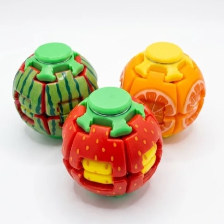 Περιστρεφόμενο 3D Anti Stress Fidget Ball Press & Rotate με Σχέδια Φρούτων