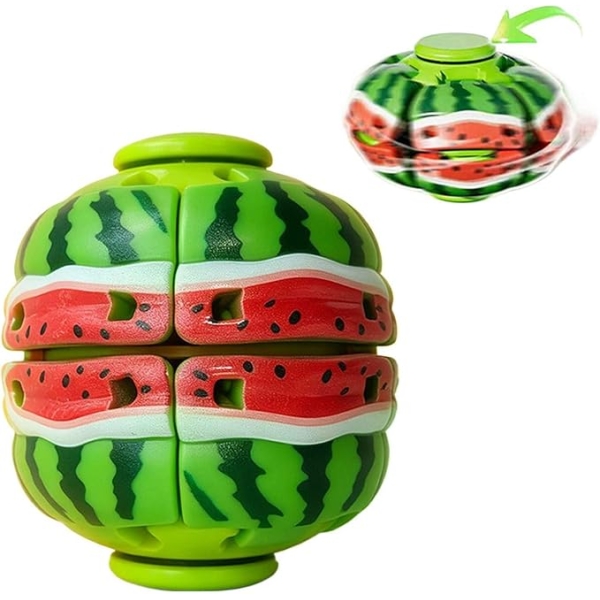 Περιστρεφόμενο Παιχνίδι Αντιστρές Fidget Ball 6cm με Σχέδια Φρούτων & Φαγητών