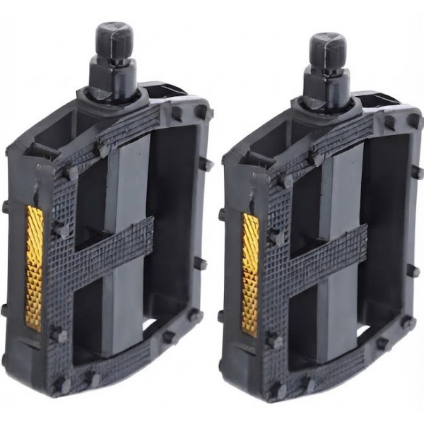 Πετάλια Ποδηλάτου Μαύρα 115x98mm με Ανακλαστήρες 17902