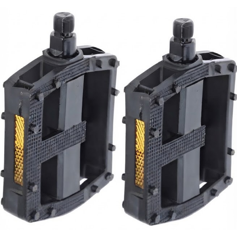 Πετάλια Ποδηλάτου Μαύρα 115x98mm με Ανακλαστήρες 17902