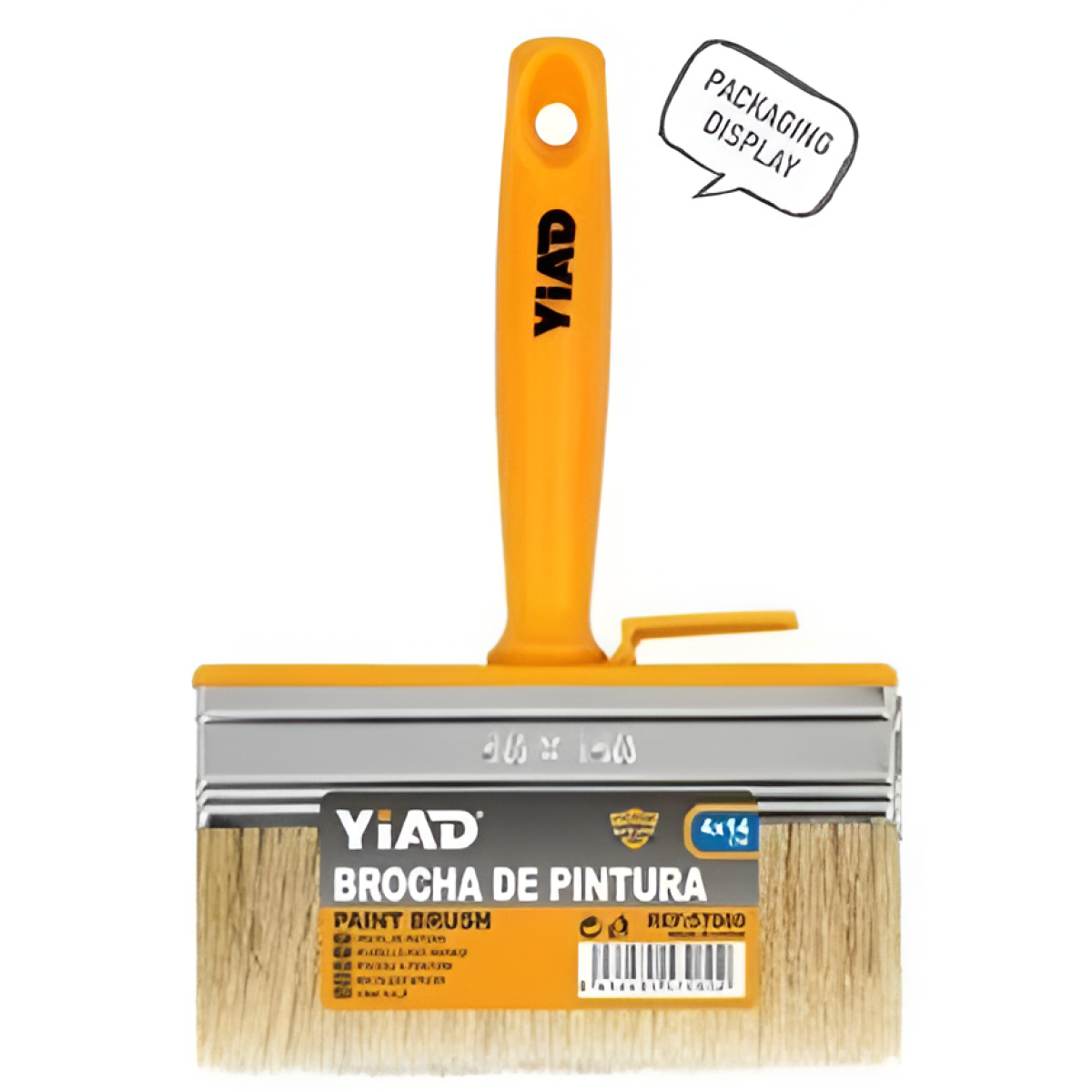 Πινέλο Βαφής Πλακέ 4x14cm με Εργονομική Λαβή YiAD 57080