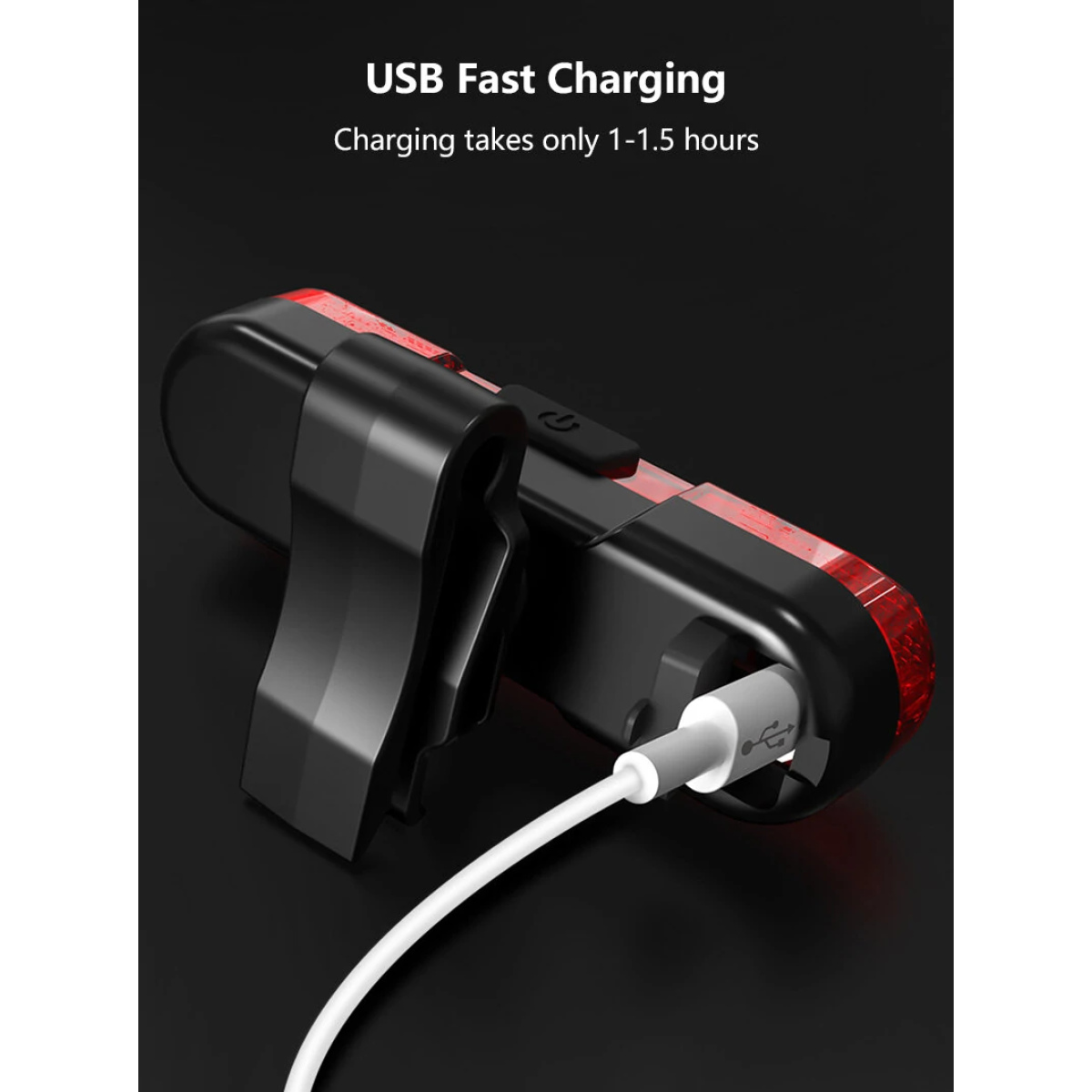 Πίσω Φως Ποδηλάτου LED Επαναφορτιζόμενο USB με Ρύθμιση 360° 36761 - Image 2